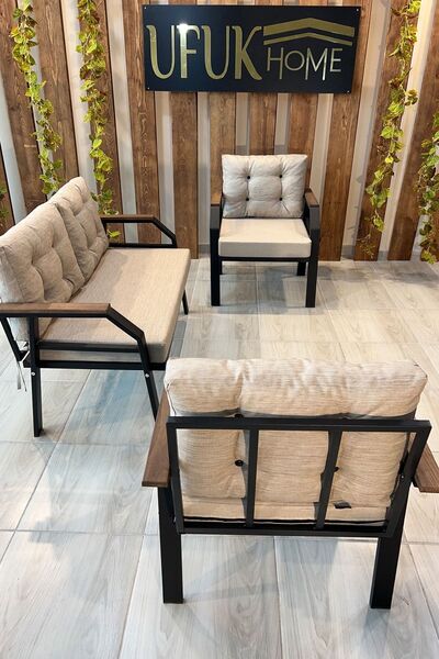 UFUK HOME Kavacık 2 1 1 Bahçe Takımı, Bahçe Mobilyası, Balkon Takımı, Koyu Ka...