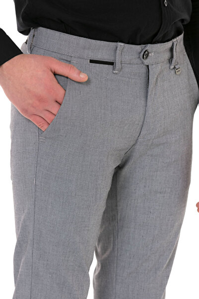ACTUAL Men's Slim Fit Trousers-4554-Grey