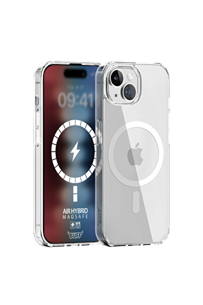 Buff iPhone 15 MagSafe Air Hybrid Kılıf - Şeffaf