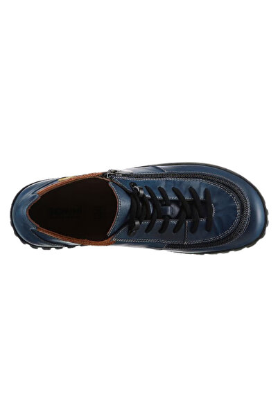 İNZE AYAKKABI Navy Blue Genuine Leather Casual Shoes Model Name: Aquamarine