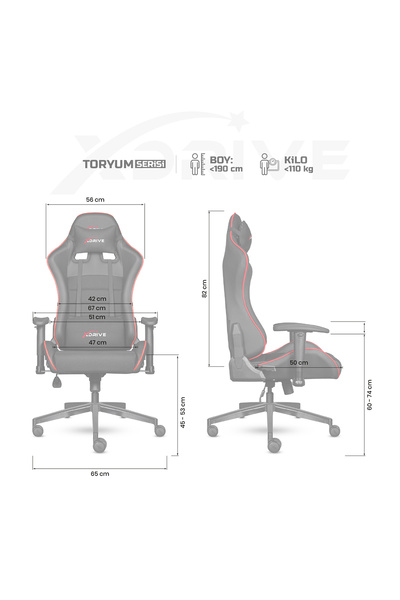 XDrive Gaming Chair Toryum Oyuncu Koltuğu Kırmızı/siyah