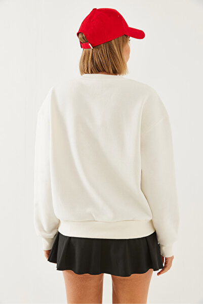 Bianco Lucci Dámská mikina s potiskem srdce a textu Mbhs023 60601023