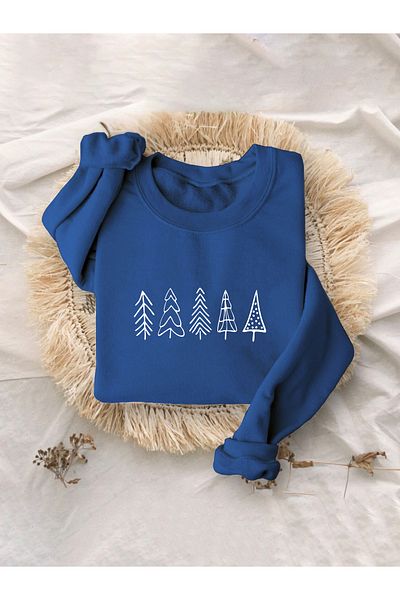 WEARTEX Unisex Christmas Printed Oversize Sweatshirt - Crew Neck Hoodie
