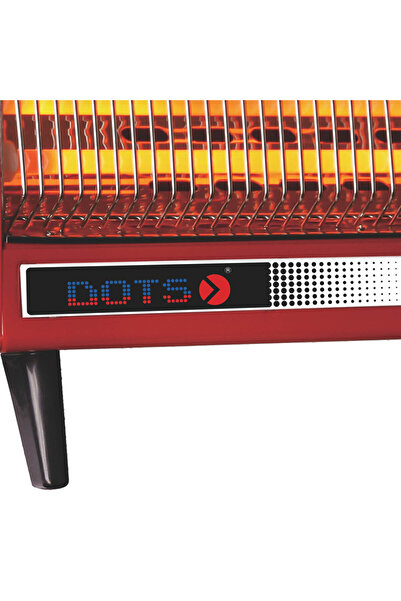 DOTS دفاية كهربائية بـ 4 شمعات أمامية و 2 مستوى حرارة - 2000 وات - أحمر