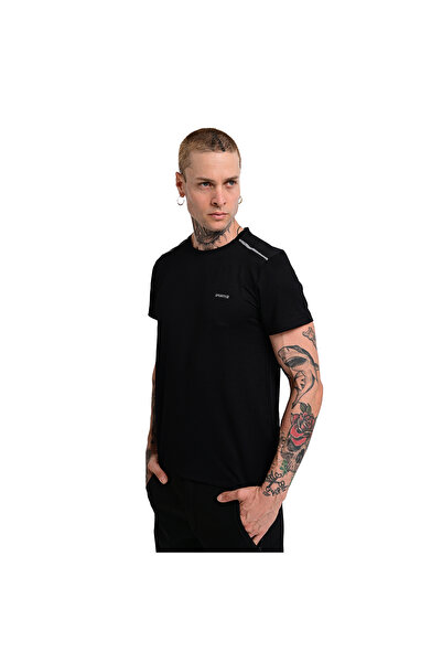 Sportive Conforto 3 Erkek Siyah Günlük Stil T-Shirt 24KE013-SYH