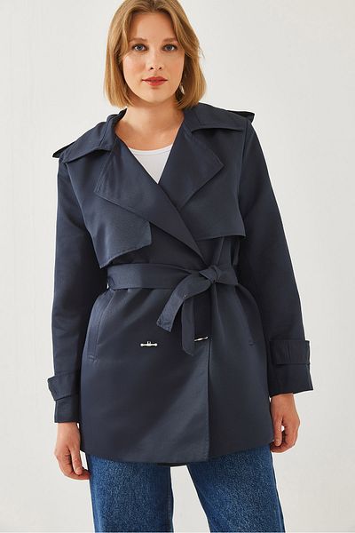 Bianco Lucci Дамско тренчкот с предна част Aller Detail Intermediate Length 2423 60351113