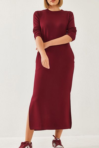 Bianco Lucci Rochie lungă din țesătură modal pentru femei 60351127