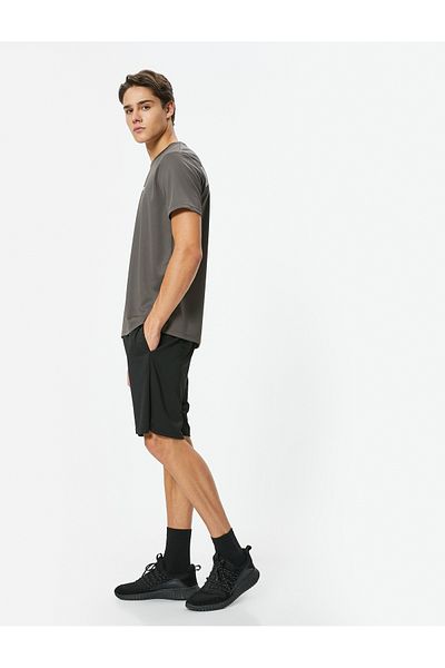 Koton Sports T-Shirt Printed on the Back Crew Neck Short Sleeve
