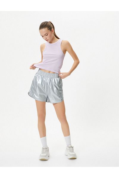 Koton Basic Sports Athlete Rundhalsausschnitt mit gerippter, schmaler Passform