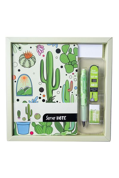 Serve Gift Set - Notebook, Serve Deep Tip Pen, Eraser, Min