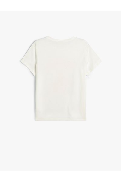 Koton Cotton Short Sleeve Anime T-Shirt - Crew Neck