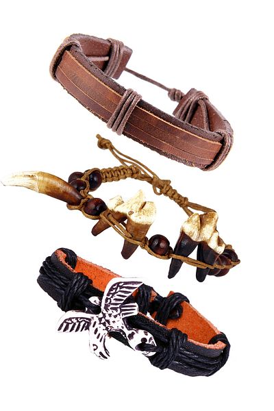 Dejavu Rope Detailed Adjustable Size Unisex Bracelet Bundle