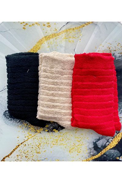 Günyan Store Women's Winter Reverse Towel Socks 3 Pairs