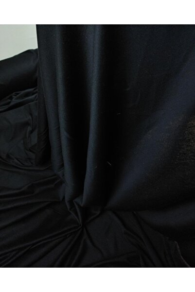 Kumaş Parça Tricotat Interlock Negru - 120 cm Lățime