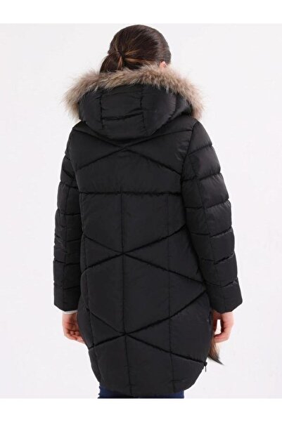 Zekids Детско палто с цип, аксесоари от пера, подплата от микрожел и дълъг кожух