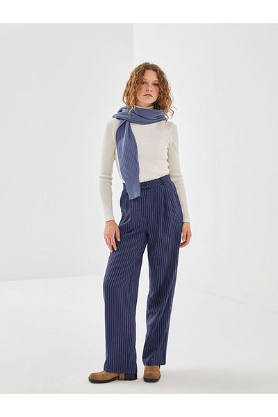 LC Waikiki Loose Fit Striped Women's Trousers