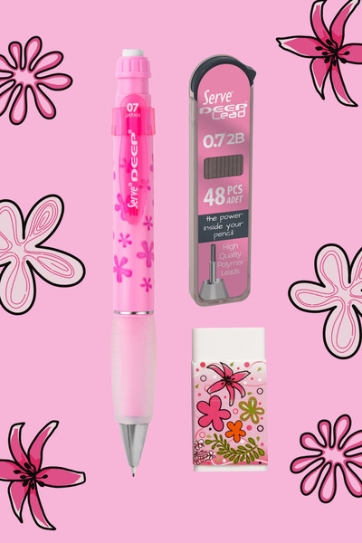 Serve Set - Defter, Serve Deep Uclu Kalem, Silgi