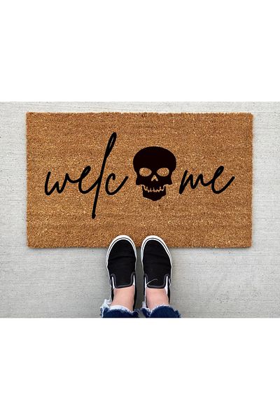 DefLife Home Welcome Skull Door Mat / Koko Mat