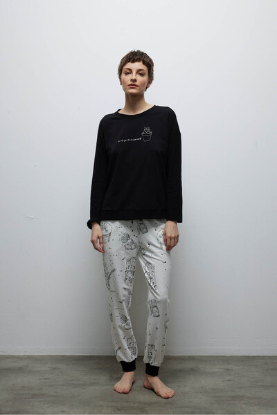 Hays Kadın Pamuklu Uzun Kollu Pijama Takımı