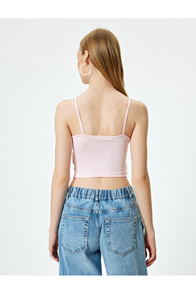 Koton Basic Slim Fit Rope Strap Crop Tank Top