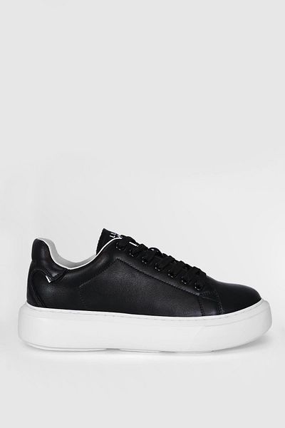 Lufian Amy 121230016   Pantofi de piele neagră unisex - Pantofi sport