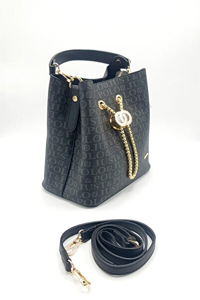 Just Polo حقيبة يد وكتف نسائية Jpm2065 مقاس أسود: 22x23x11 سم