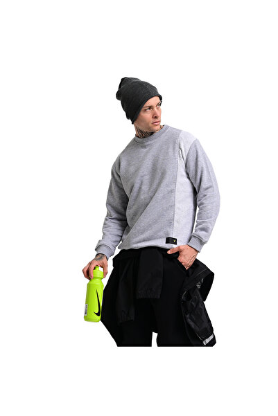 Sportive Alicante Erkek Gri Günlük Stil Sweatshirt 24KE003-GRI