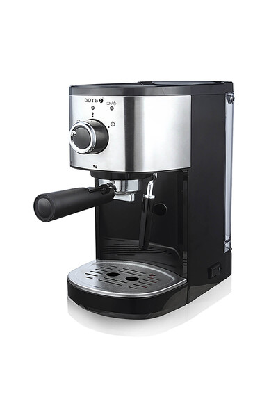 DOTS ماكينة صنع الإسبريسو مع خزان مياه شفاف سعة 1.2 لتر - 1250 واط - أسود