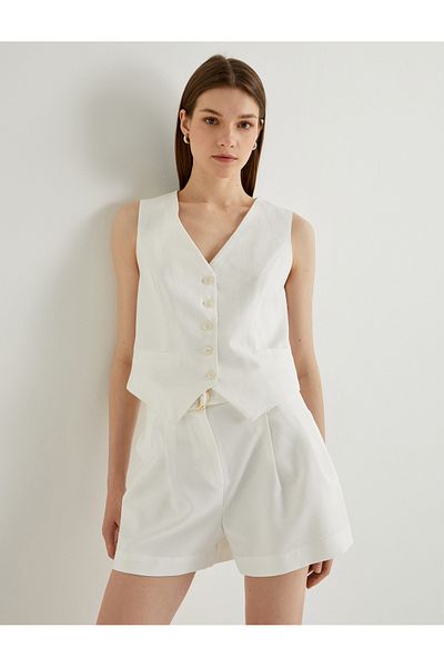 Koton Λεπτομέρειες Long with Belt - Κανονικό σορτς με τσέπη στη μέση