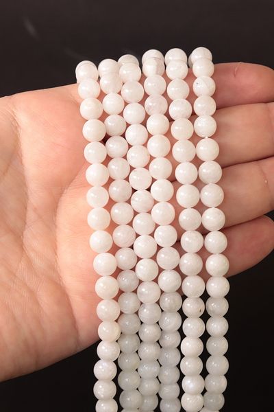 CessNova 8 Mm String Certified Natural Moon Stone - 1 Piece