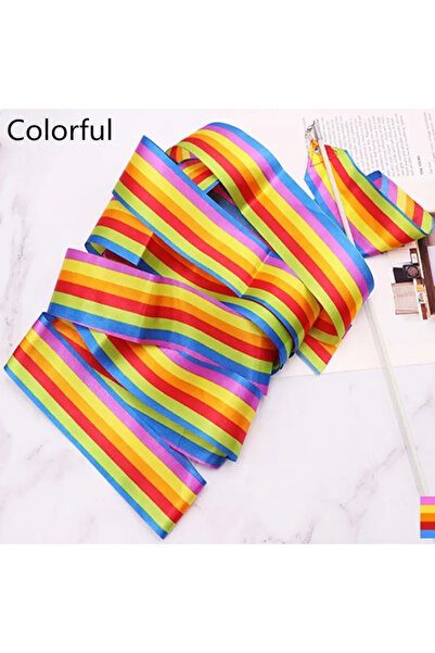 YAPIŞKAN STORE Balerin Dans Kurdelesi 2 Metre Yaylı Uç - Jimnastik Ve Bale Dö...