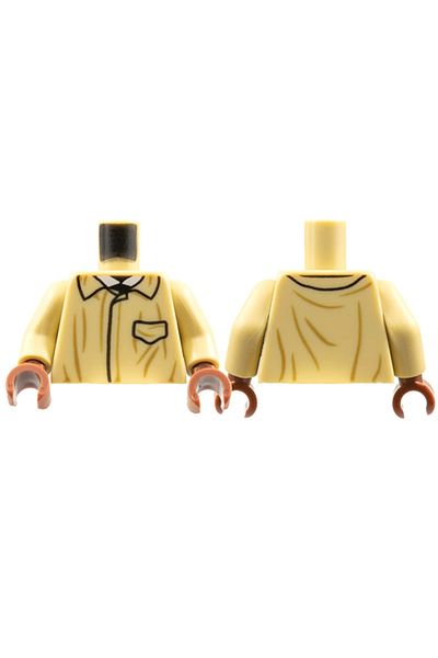LEGO Moc شخصية صغيرة مخصصة شخصية هاري بوتر جذع الجذع سترة تان معاطف