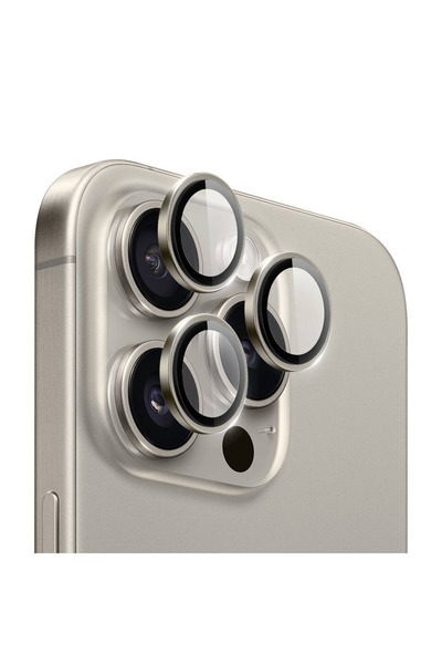Nettech İphone 16 Pro Max Uyumlu Safir Lens Kamera Cam Koruyucu - Gri