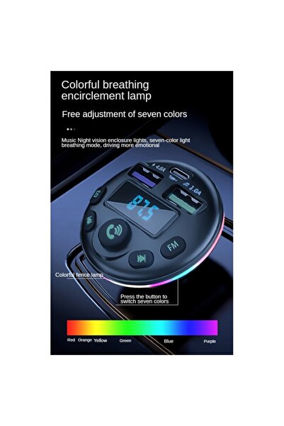 Torima G14 Bluetoot Fm Transmitter Fm Verici 36w Pd Giriş Type C- Microusb -lightning Şarj Girişi