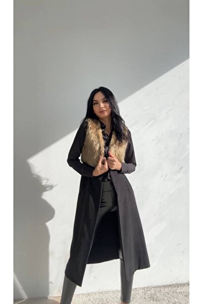 Swass Furry Agraf Detailed Long Vest