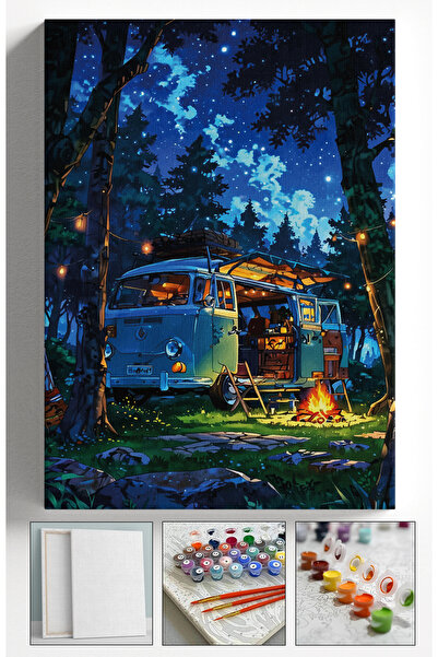 Sulepas Sayılarla Boyama Çerçeveli Hobi Seti Numaralı Tuval Fırça Boya Dahil ...