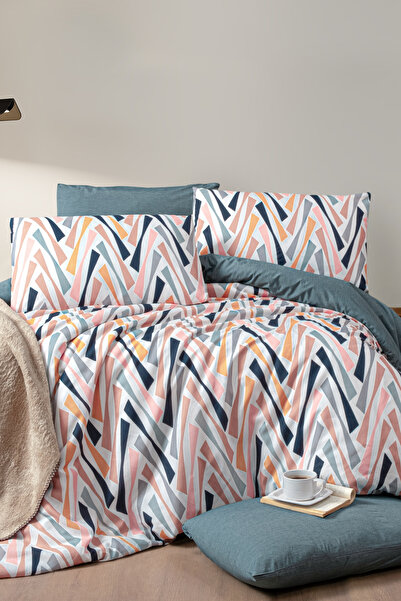 MyStory Home Lastikli Çarşaflı Çift Kişilik Nevresim Takımı Shap