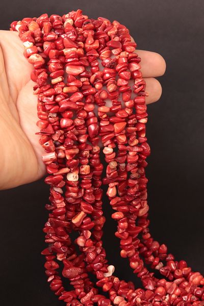 CessNova Natural Broken Stone Coral String - Certified (1 Piece)