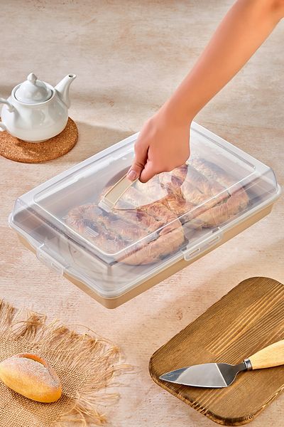 Store Tnc Home Locked Lid Cake Pastry Pastry Storage Transport Container Borcam - Cake Pan