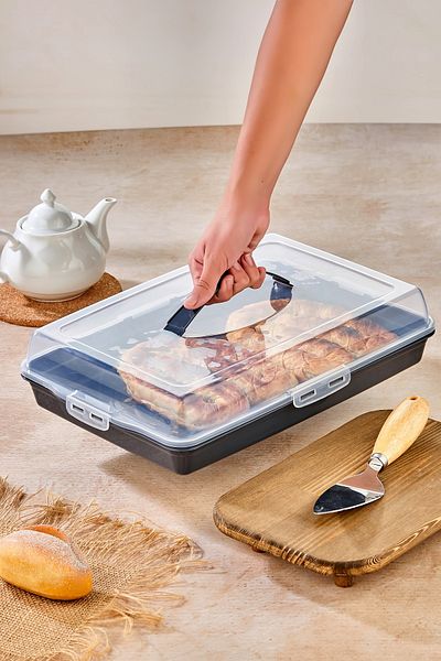 Store Tnc Home Locked Lid Cake Pastry Pastry Storage Transport Container Borcam - Cake Pan