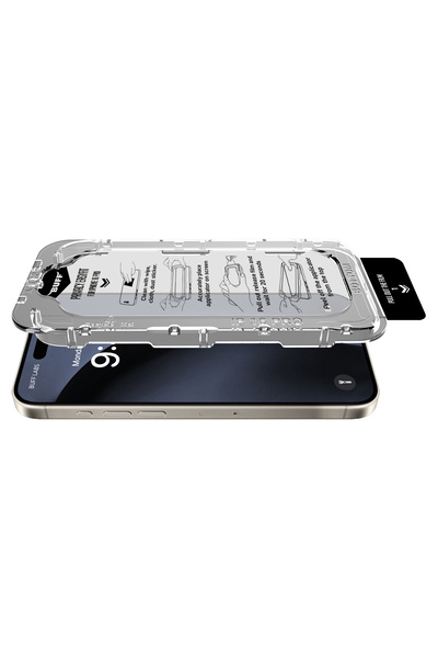 Buff iPhone 16 Pro 5D Privacy EasyFit Hayalet Ekran Koruyucu - Şeffaf