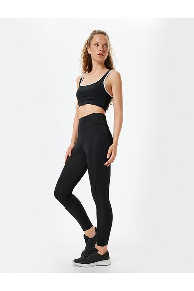 Koton High Waist Interlock Slim Fit Sports Leggings