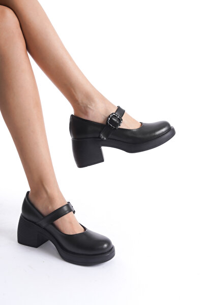 Shoesers Дамски обувки тип балерина със специален дизайн на ток с елегантна катарама и мокасини