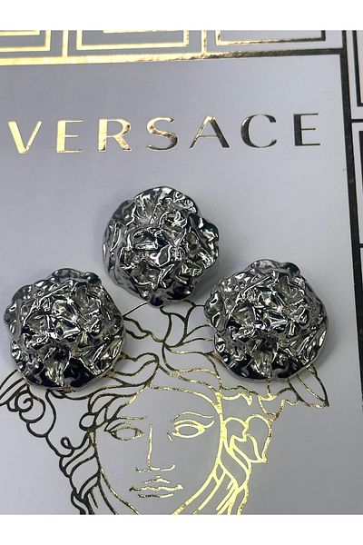 ODDA TASARIM ATÖLYESİ Z.A.R.A New Collection - Large Model Silver Button Set (3.3cm)