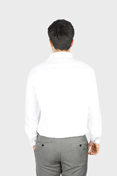 PAUL&SHARK Erkek Spor Model Uzun Kollu Regular Fit Beyaz Gömlek 14313042-010