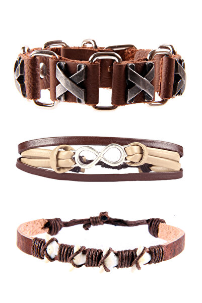 Dejavu حزمة سوار جلدي قابل للتعديل للجنسين مع تفاصيل حبل