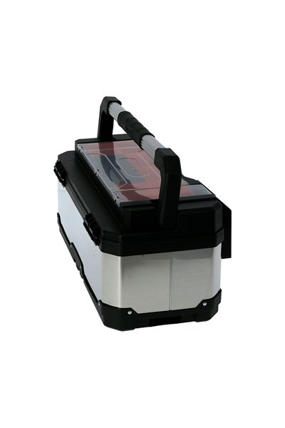 Tactix Stainless Steel and Plastic Tool Box with Latch Lock