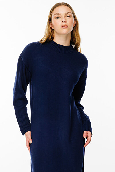 Hooopstore Πλεκτό Φόρεμα Wrap - Navy Blue