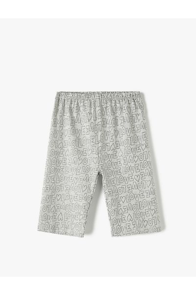 Koton Kurze Strumpfhose mit Print-Detail und elastischem Bund