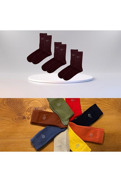 babbelt Flexible and Comfortable 3 Pairs Brown Socks